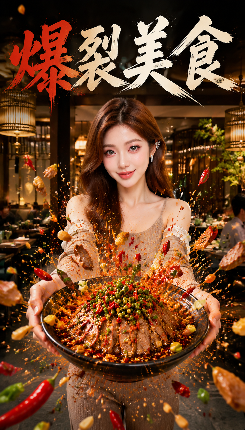 3D立体美食卡点秀8000赞