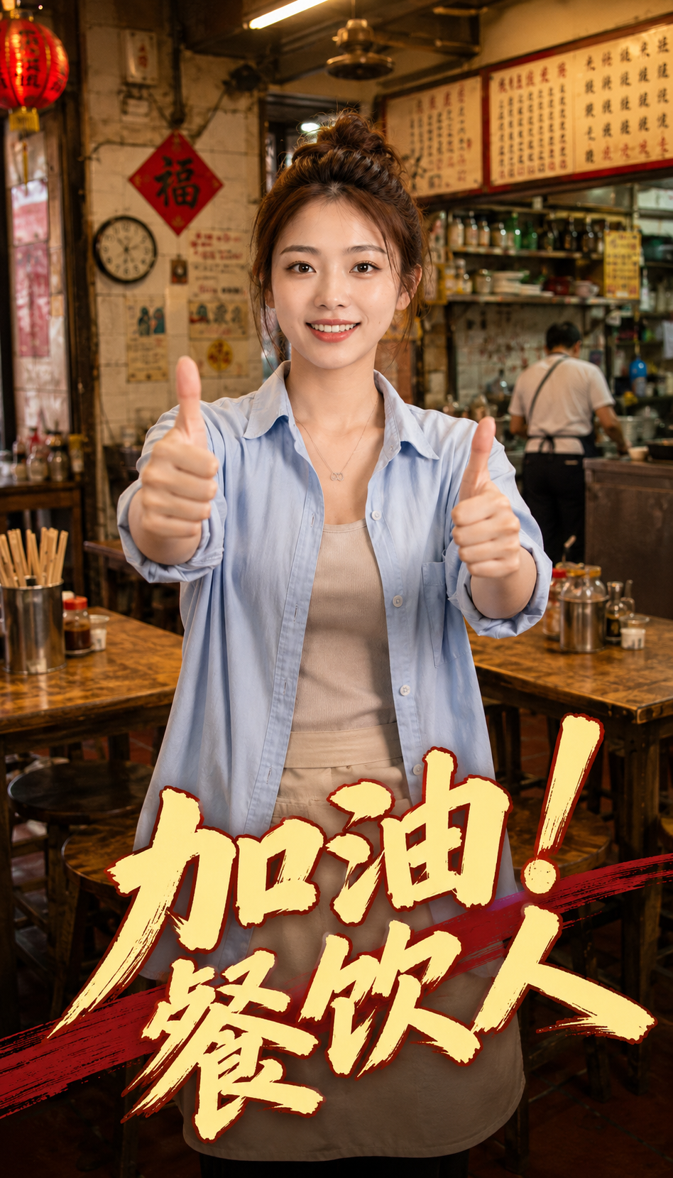 加油！餐饮人到店引流模板