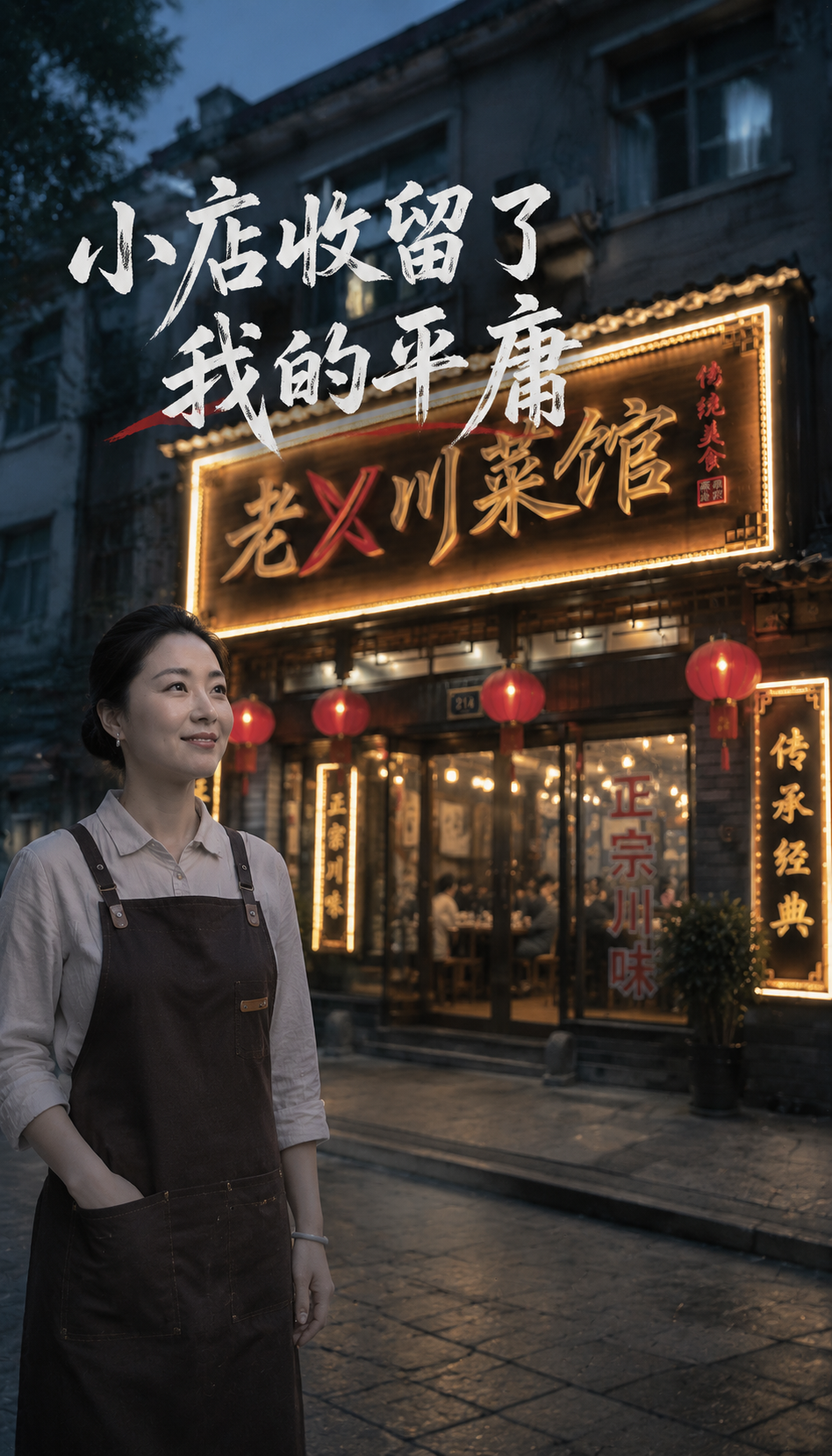 餐饮治愈文案·小店收留平庸(傍晚效果)