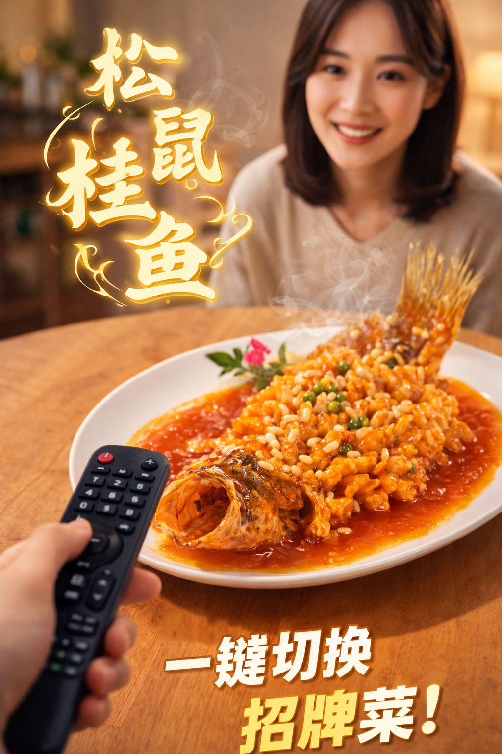 遥控器切频道展菜1镜2000赞